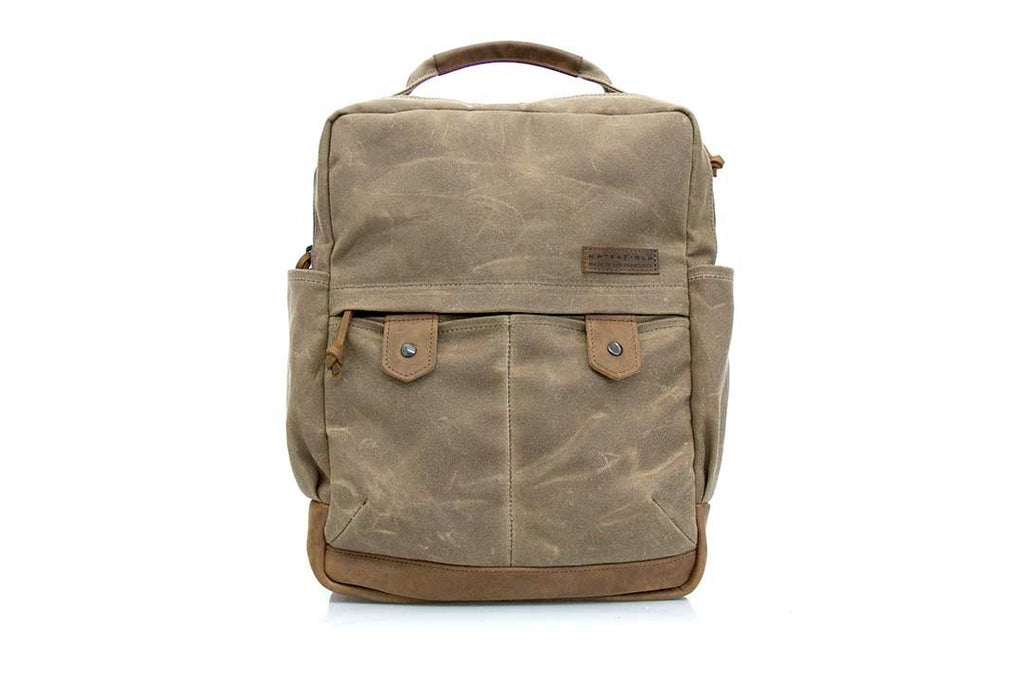 Waxed Canvas with Grizzly Leather