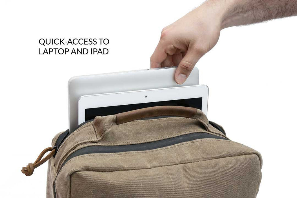 Built-in padded pocket for laptop and iPad