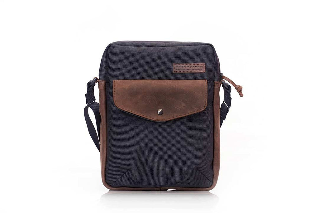 Black Ballistic with Chocolate Leather trim