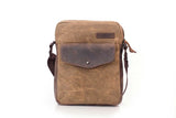 Waxed Canvas with Chocolate Leather trim