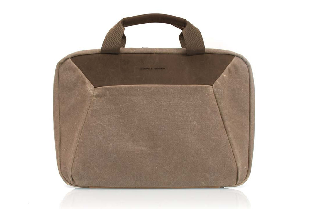 Waxed Canvas with Chocolate Leather