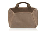 Waxed Canvas with Chocolate Leather