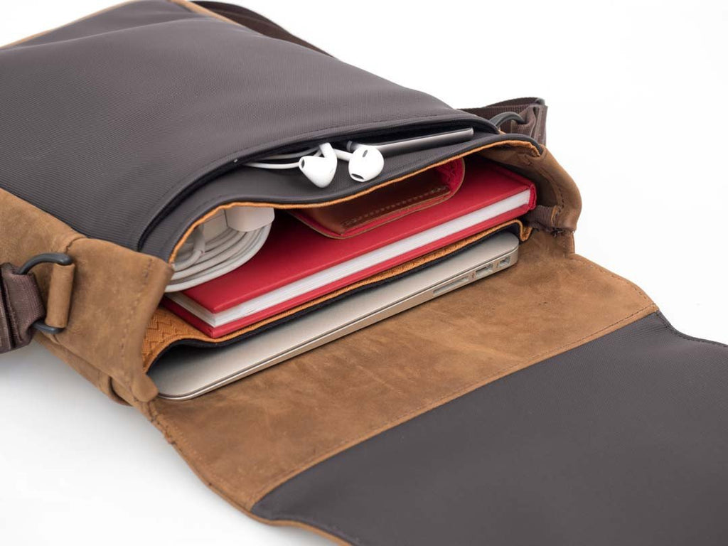 MacBook fit in the built-in padded compartment